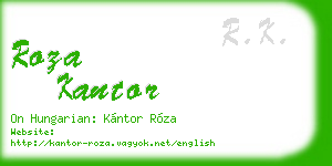 roza kantor business card